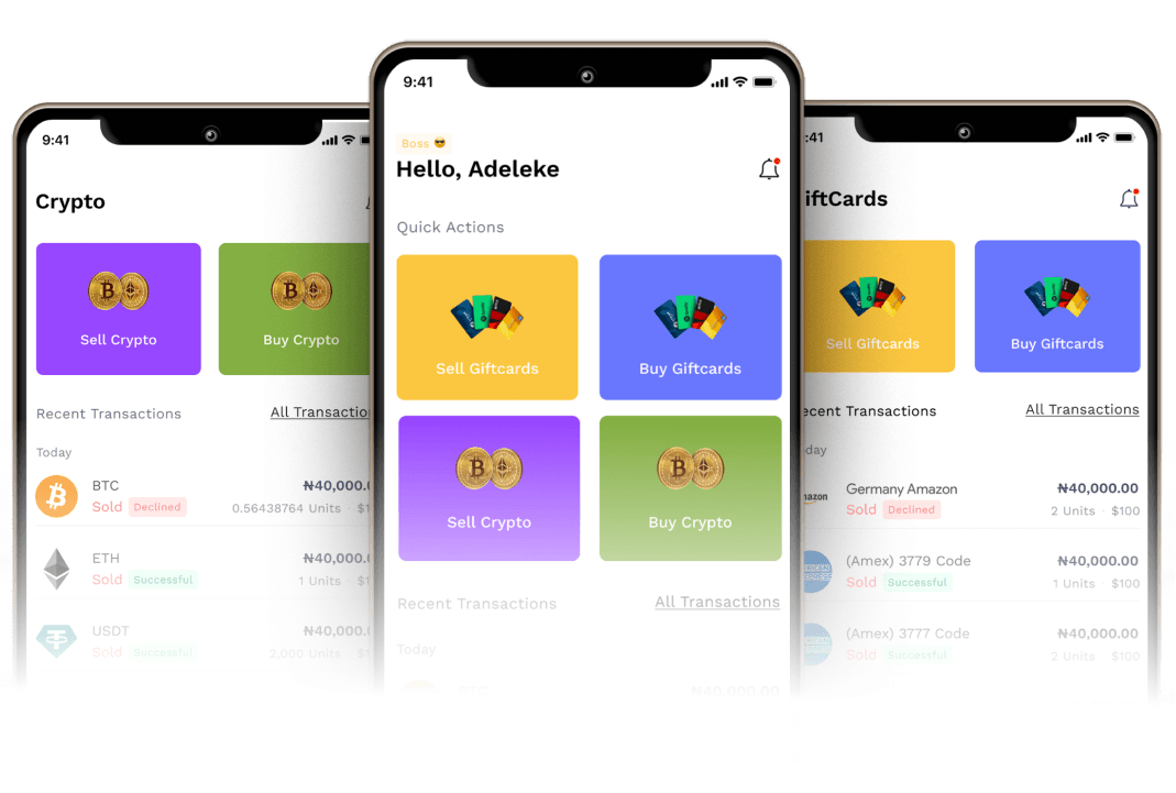KSBTECH digital trading app on multiple phones