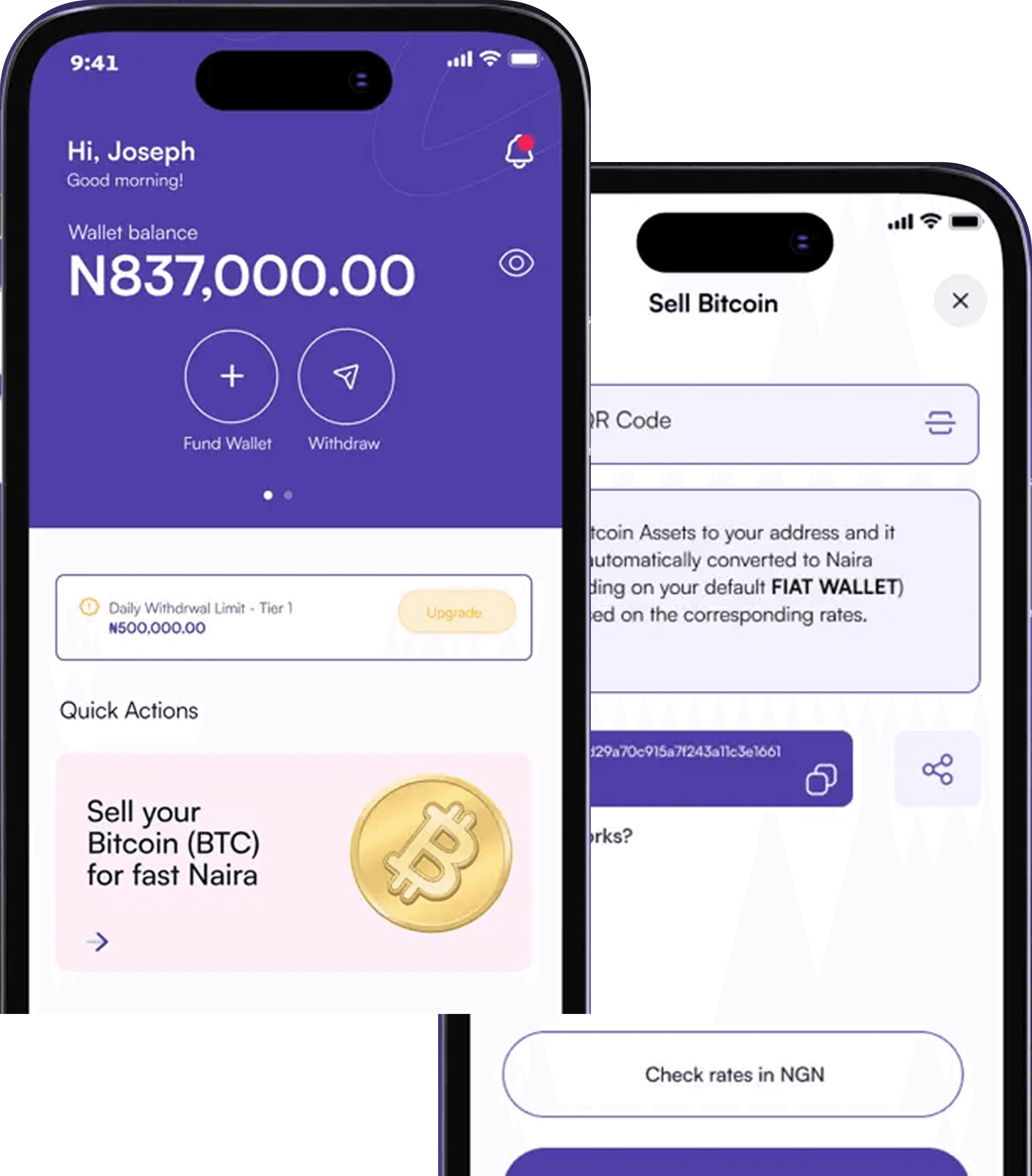 Pikka cryptocurrency exchange app screens